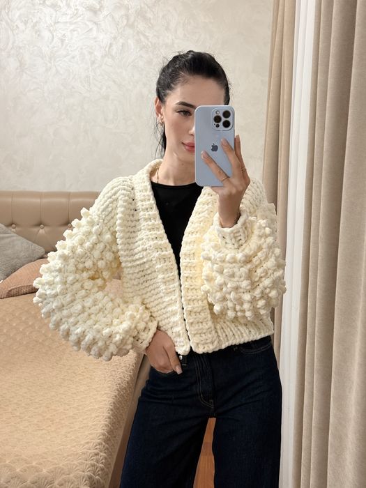 Вʼязаний кардиган Alize Puffy Fine