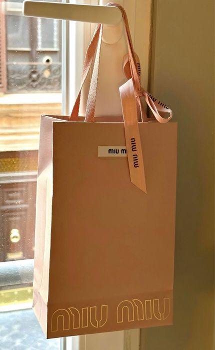 Блокнот miu miu шкіряний та пакет на подарунок
