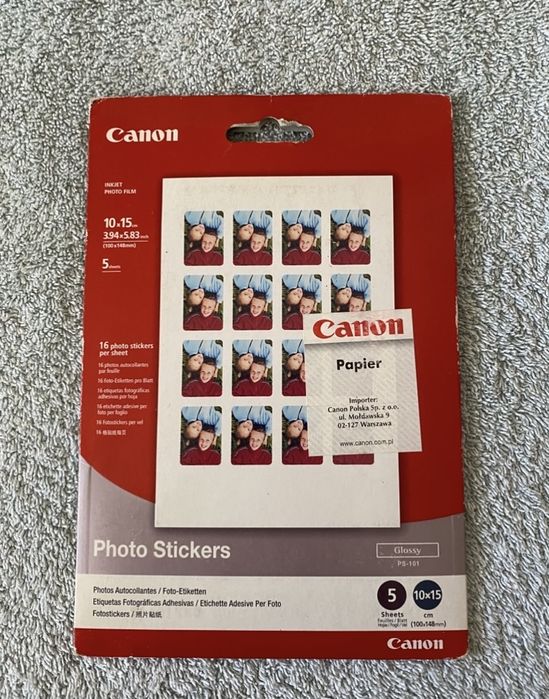 Canon Photo Stickers PS-101 10×15 cm – papier fotograficzny samoprzylepny