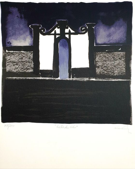 Serigrafia de Seixas Peixoto "Portas das Velas" de 1993 - assinada