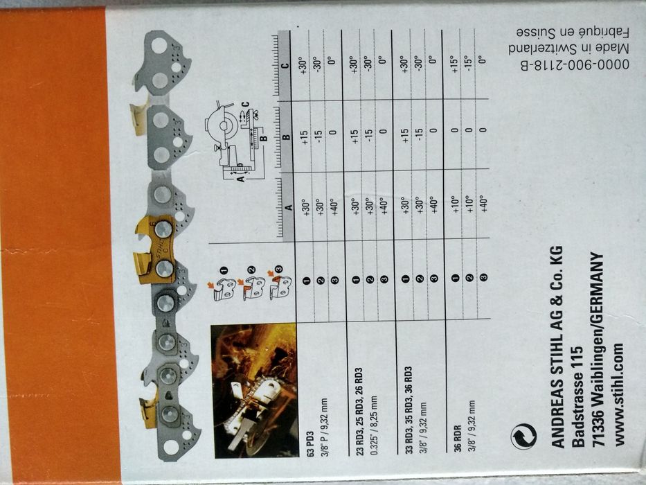 Цепь + Шина "STIHL" с победитовыми напайками