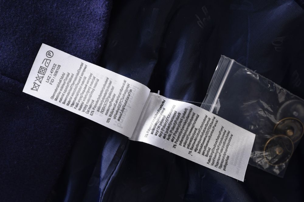 BRUNO BANANI dwurzędowy płaszcz damski z wełną fioletowy r. 44