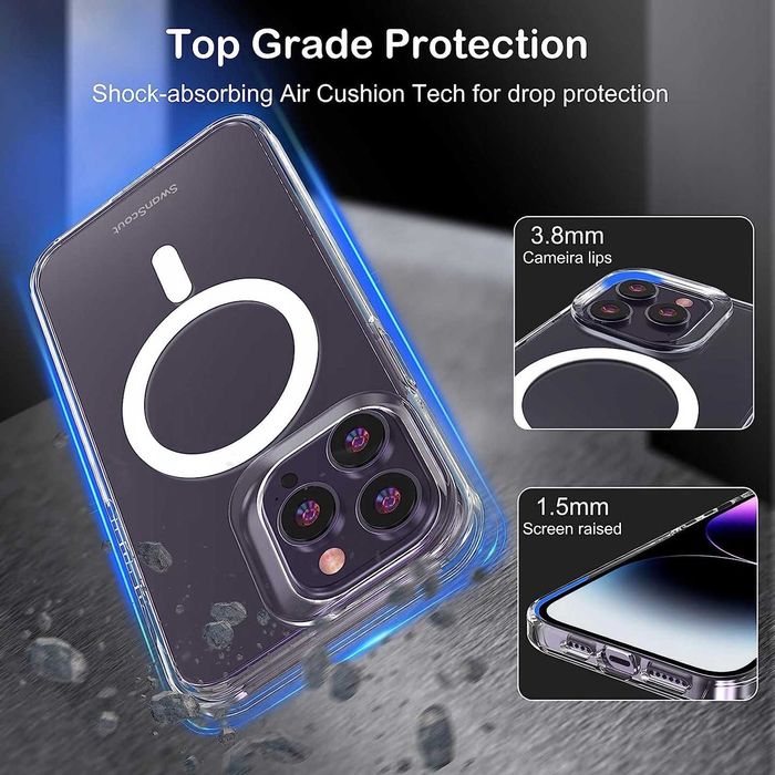 Plecki Magsafe etui do iPhone 14 Pro MAX bezbarwny
