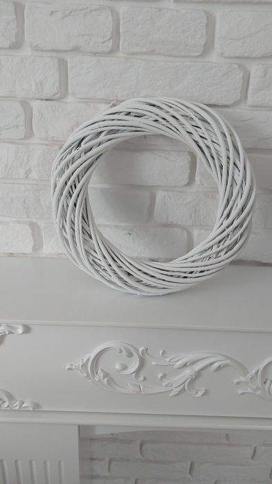 Kółka wiklinowe białe 40cm