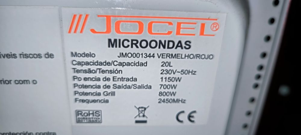 Microondas Jocel 800w