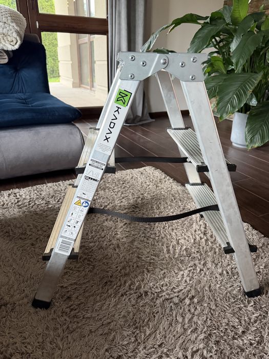 Drabina aluminiowa dwustronna KADAX – składana, 125 kg