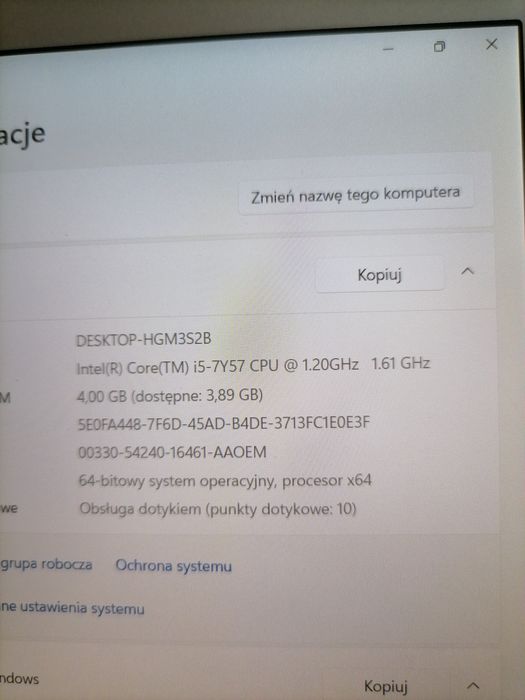 Nowy Panasonic Toughpad FZ-M1 
Win 11 Uchwyt 
mk3 i5 7 gener 4GB