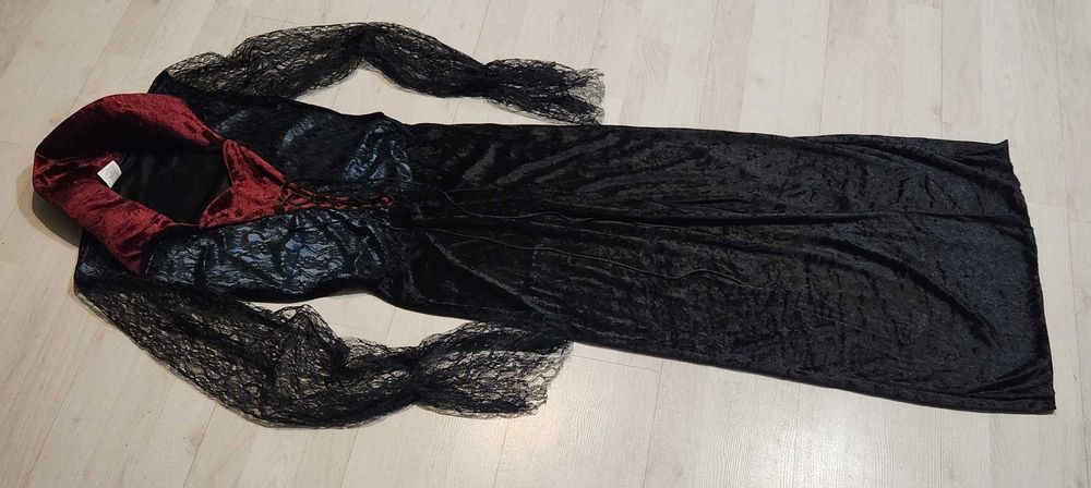 strój wampirzyca wampirka czarownica diablica halloween M 2344