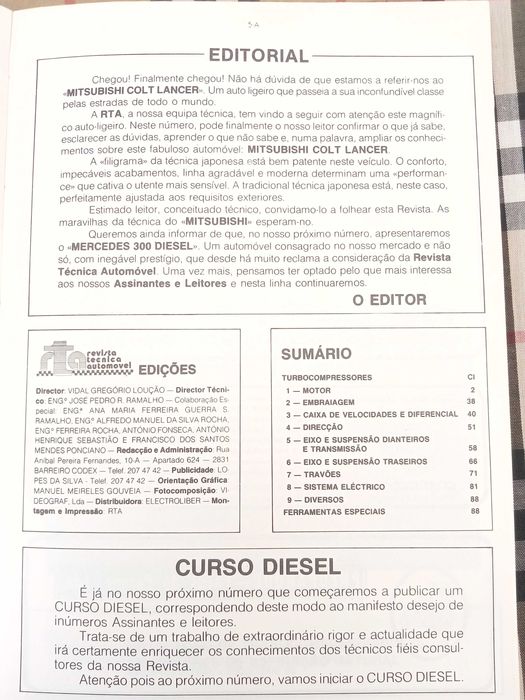 RTA Mitsubishi Colt / Lancer C10 - 84>88