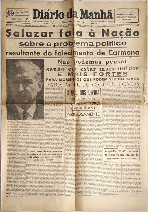 Vários Jornais Revistas e Recortes sobre Salazar (LER DESCRIÇÃO)