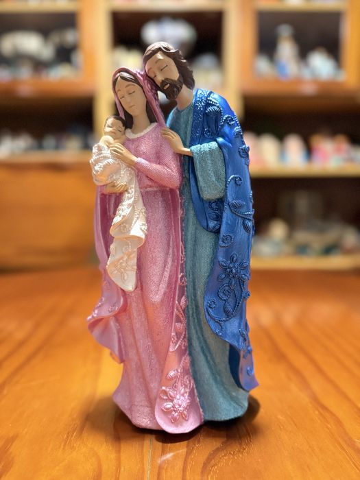 Sagrada família pintada à mão