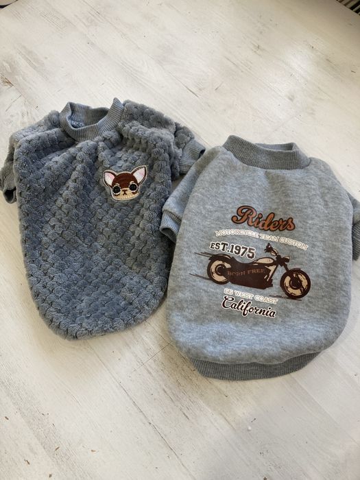 2 ubranka ciepłe polarowe dla Yorka małego pieska M