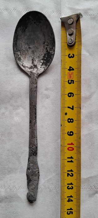 Чайная ложка, медь серебряная (мідь серебряна) примерно XVII-XVIII век