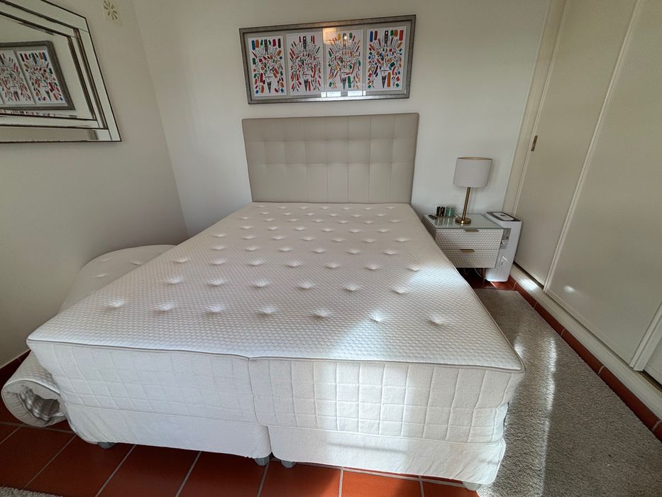 IKEA Bed + Mattress 160 by 200 + Topper 50mm + Headboard 160cm