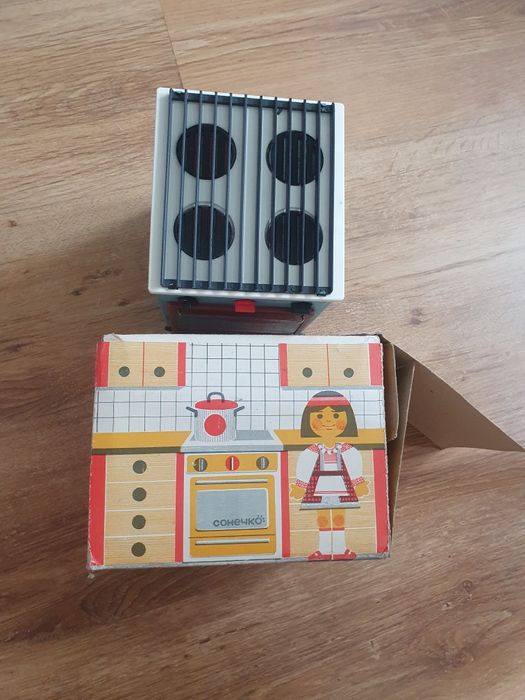 Игрушка СССР Плита газовая Сонечко Солнышко Металическая Новая