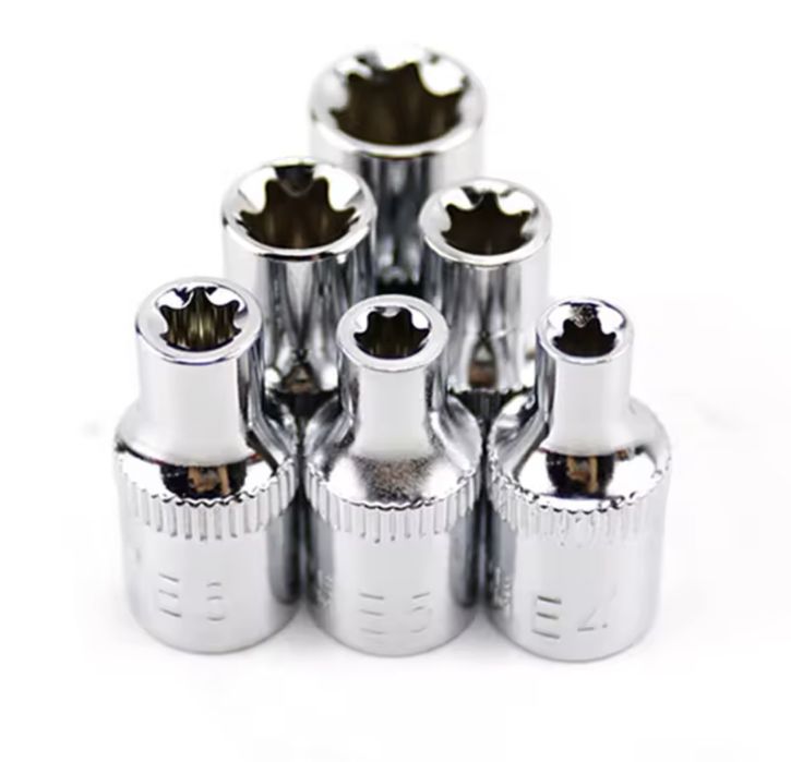 6шт 1/4" Набір торцевих головок torx cr-va сталь міцні якісні нові