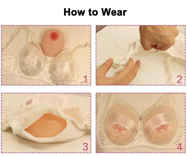 Sutiã com bolsinhas para silicone especial seios de silicone de renda