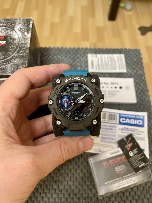 Годинник Casio G-Shock Ga-2200 в кольорі Brown/Blue/Black