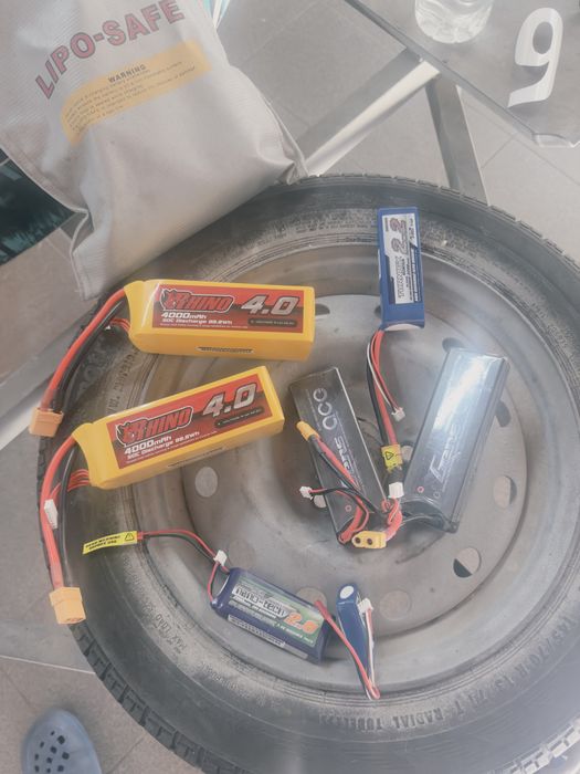 Conjunto baterias lipo aeromodelismo