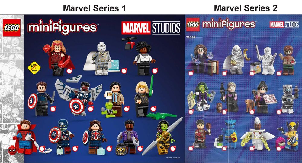 LEGO MINIFIGURAS Séries Disney Marvel Simpsons DC Batman Harry Potter