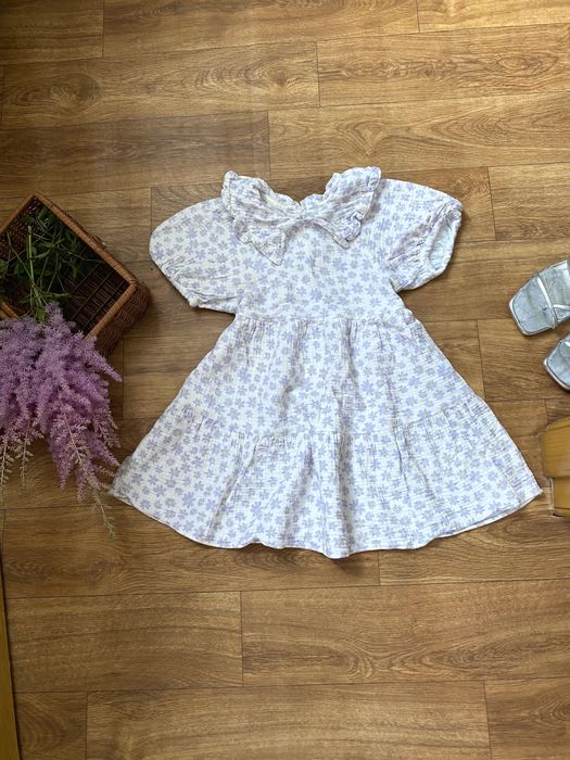 Ніжна муслінова сукня з коміром для дівчинки фірми zara
