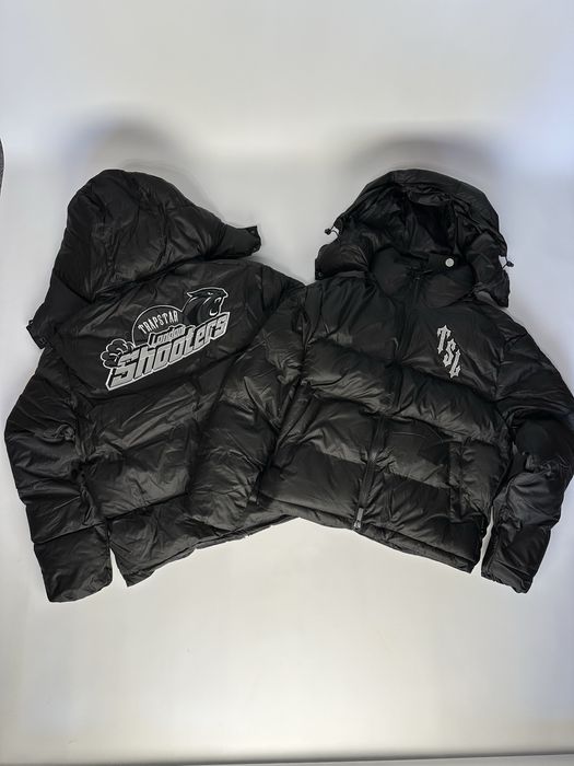 Trapstar чорная куртка пуховик курточка черная shooters black drill L