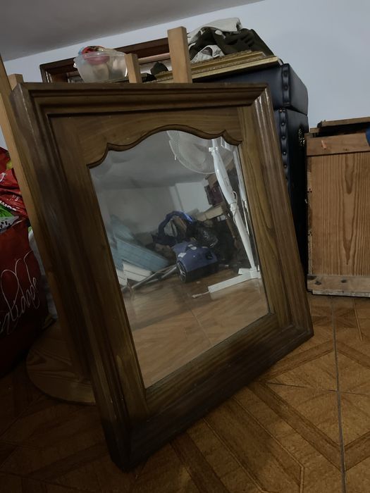 espelho vintage madeira