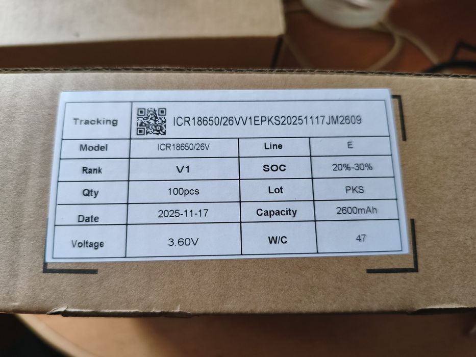 EVE ICR18650-26VA 15мОм 2700mA високострумові.
