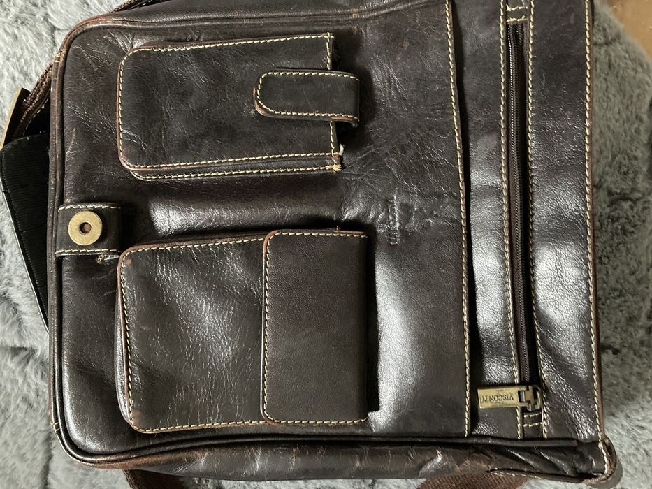 Torba listonoszka VISCONTI gruba porządna skóra