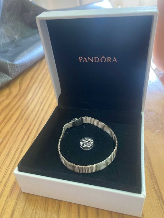 Pulseira Pandora com Encantos de Vida  Limpador  Porta-chaves Original