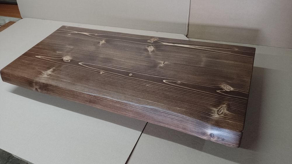 Blat drewniany 40x90cm 4,5cm z drewna deska klejonka do łazienki stół