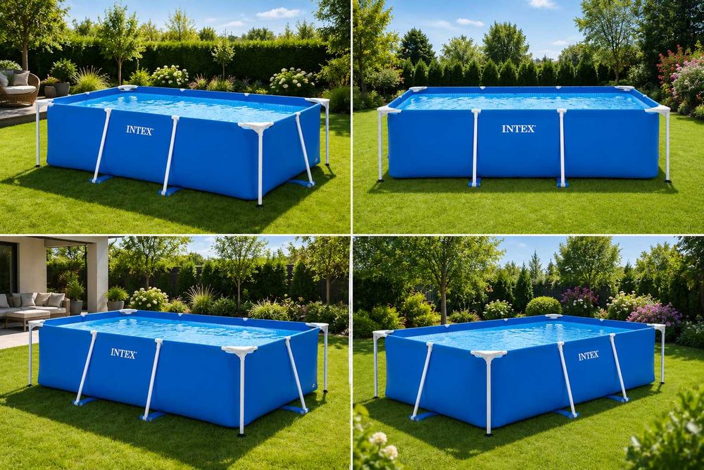 Duży Basen z WYTRZYMAŁĄ Ramą Intex 300x200x75 cm NOWY!!!