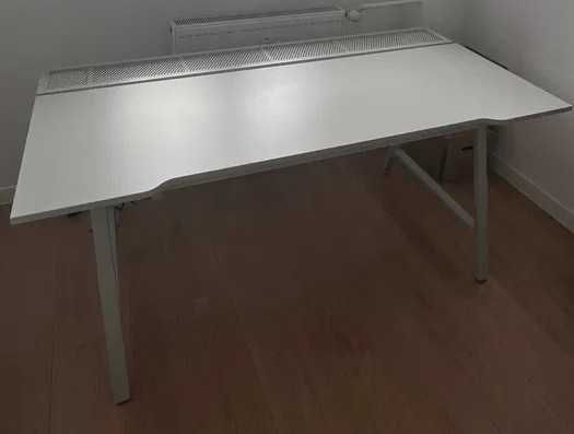 Biurko | biurko gamingowe | IKEA Utespelare szare | jak nowe | 160x80 cm | wysokość regulowana 68-78 cm
