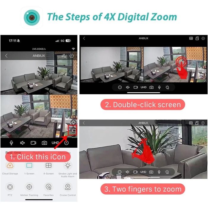 Вулична WiFi камера Besder A20-8MP з сонячною панеллю та акумулятором