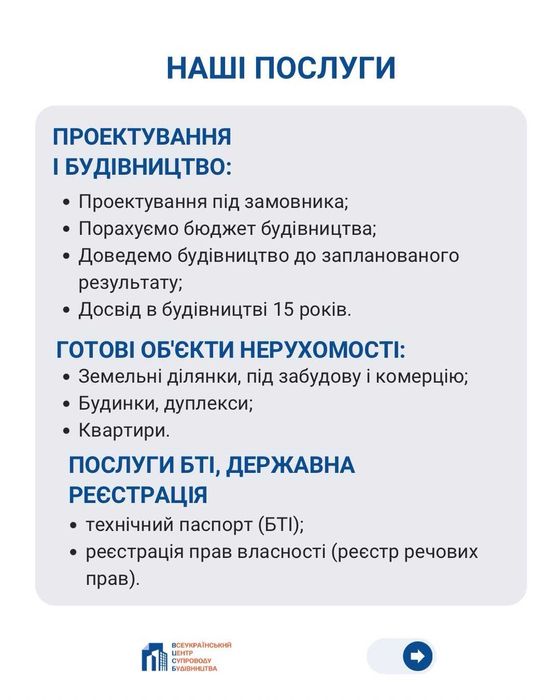 БТІ. Узаконення та Дозвіл на будівництво. Здача в єксплуатацію