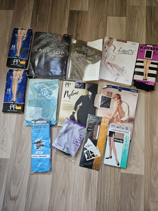 Zestaw: rajstopy, pończochy, podkolanówki