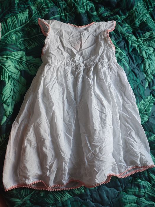 Sukienka 122 biała 5 10 15 boho bawełniana możliwa wysyłka