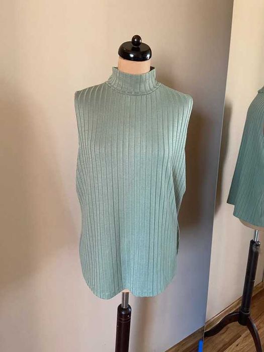 Xxxl 50 52 +size bluzka tekstura prazkowana paski golf półgolf