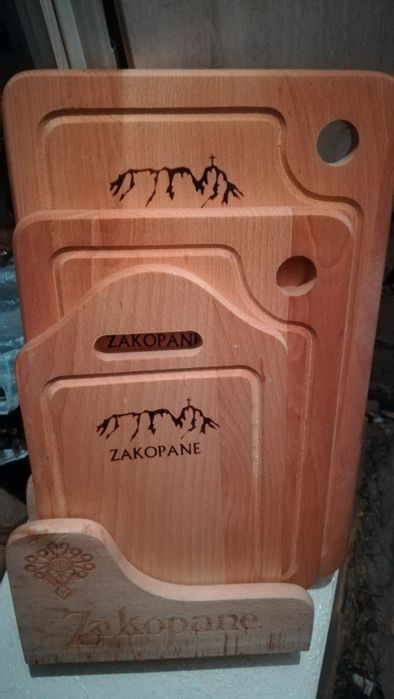 Drewniane góralskie deski do krojenia