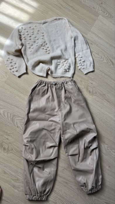 Шкіряні штани zara