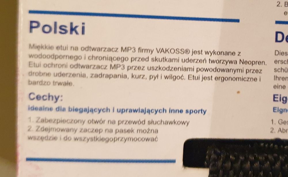 VAKOSS Eetui na MP3