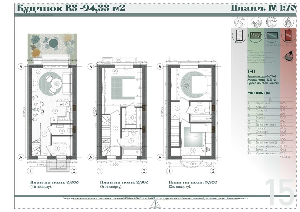 Таунхаус 94 м2 в Свій Дім 3 від Смарт Девелопмент