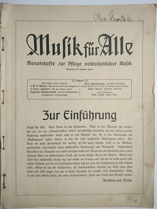 Musik Für Alle Monatshefte Zur Pflege Volkstümlicher Musik