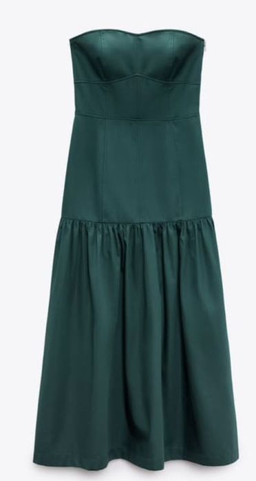 Zara szmaragdowa sukienka NOWA rozmiar XL