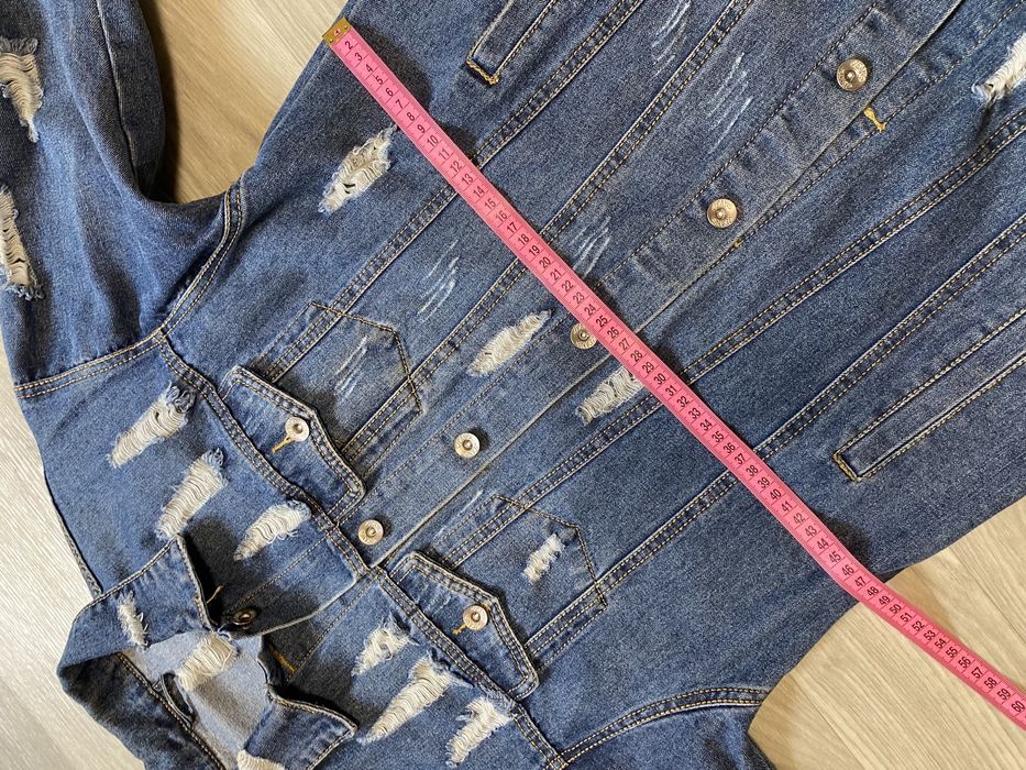 Джинсова куртка подовжена