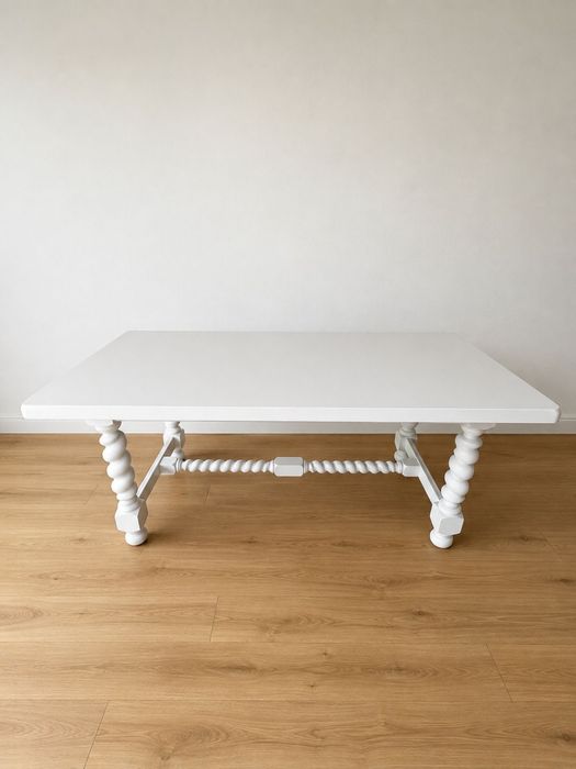 Mesa madeira maciça branca
