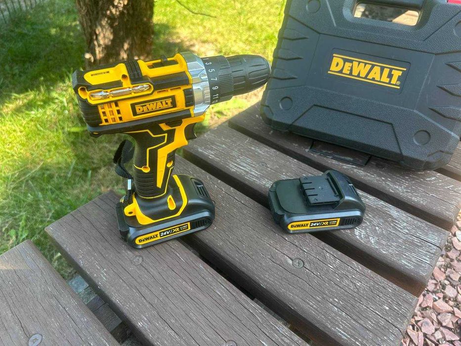 ‼️ Ударный шуруповёрт DeWalt 24v. 2️⃣ аккумулятора. Шурупокруп девольт