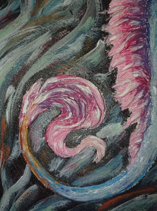 Объемная картина дракон акрил 30×20