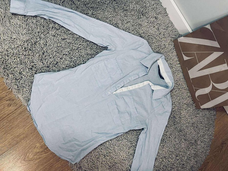 Zara błękitna koszula elegancka 38 M