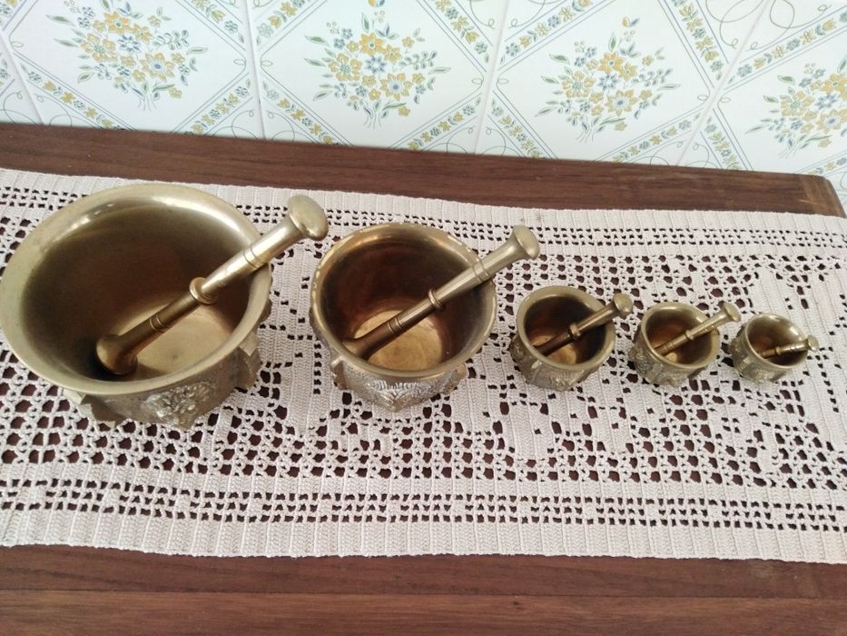 5 Almofariz em Latão